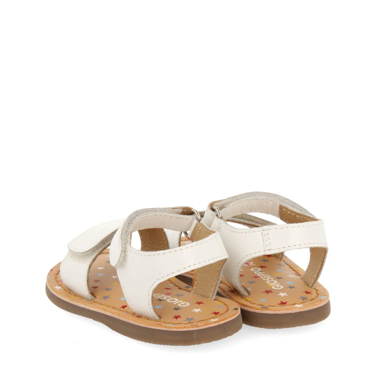 WHITE LEATHER SANDALS WITH FANTASY PRINT FOR BABY HIMARE - Image 3