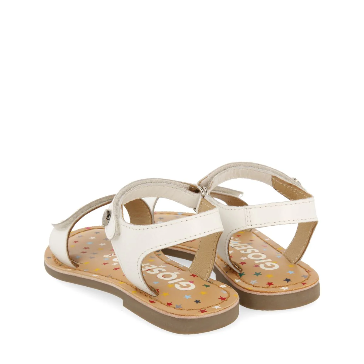 WHITE LEATHER SANDALS WITH FANTASY PRINT FOR GIRL AND BOY GIGEAN - Image 3