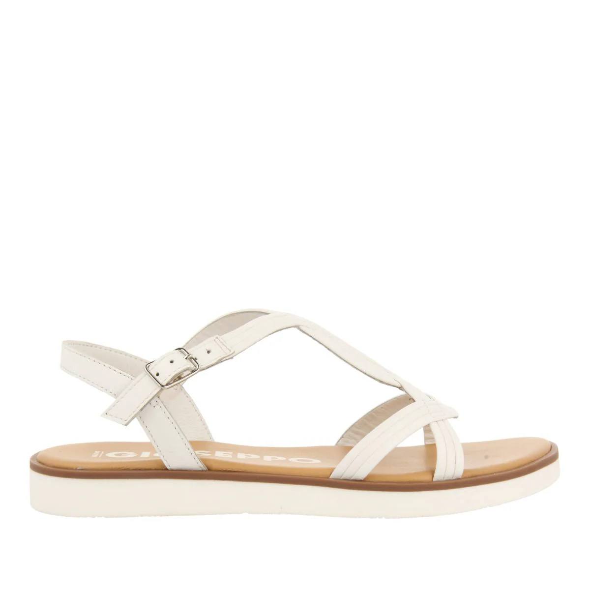 WHITE LEATHER SANDALS WITH STRAPS FOR WOMEN IN CORNWALL