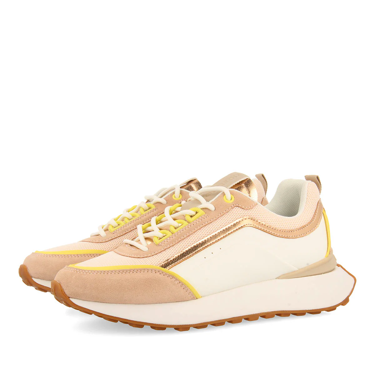 WHITE SNEAKERS WITH NUDE DETAILS FOR WOMEN BALLAGAT - Image 2