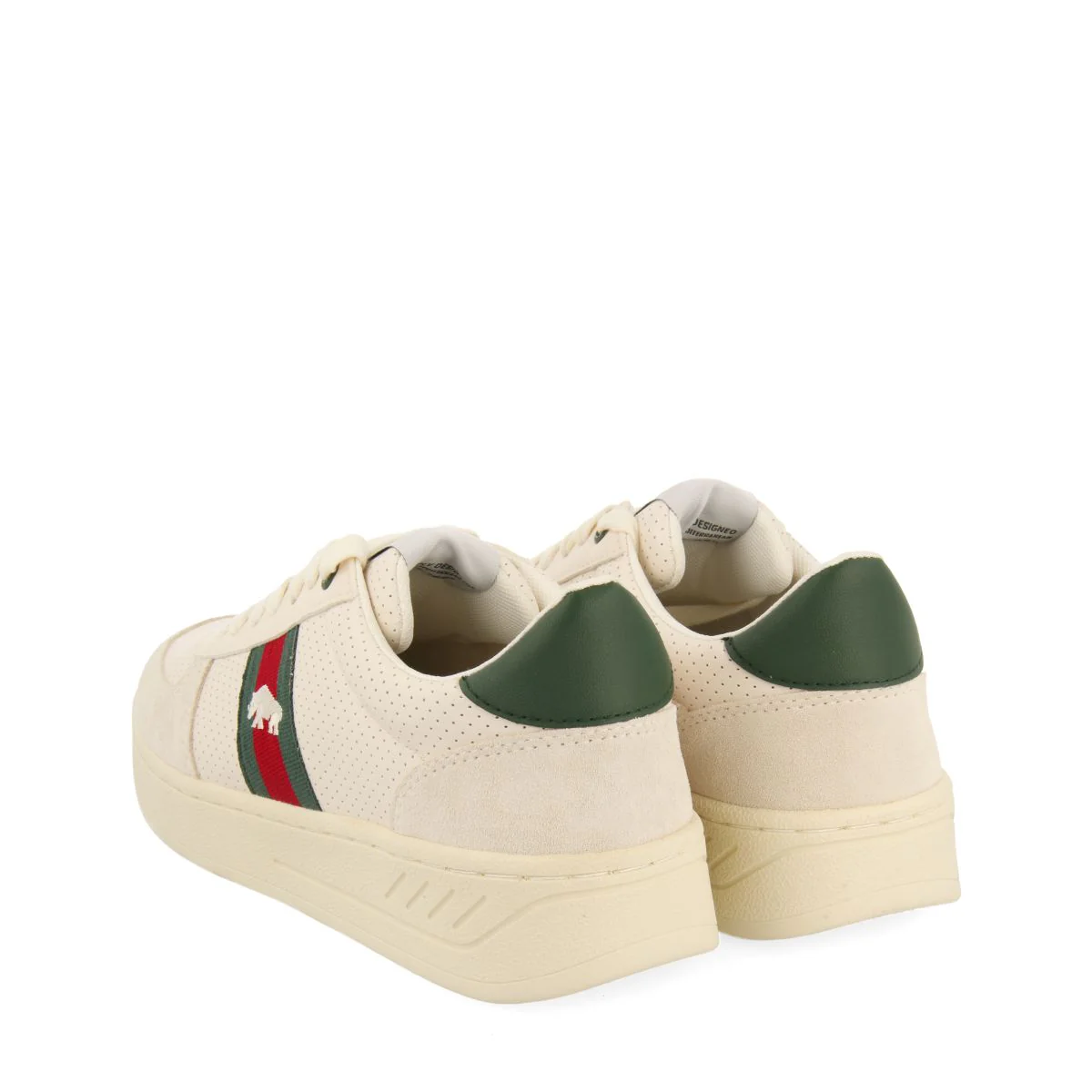 WHITE SNEAKERS WITH RED AND GREEN COLOR ACCENTS FOR MEN BARTOW - Image 3