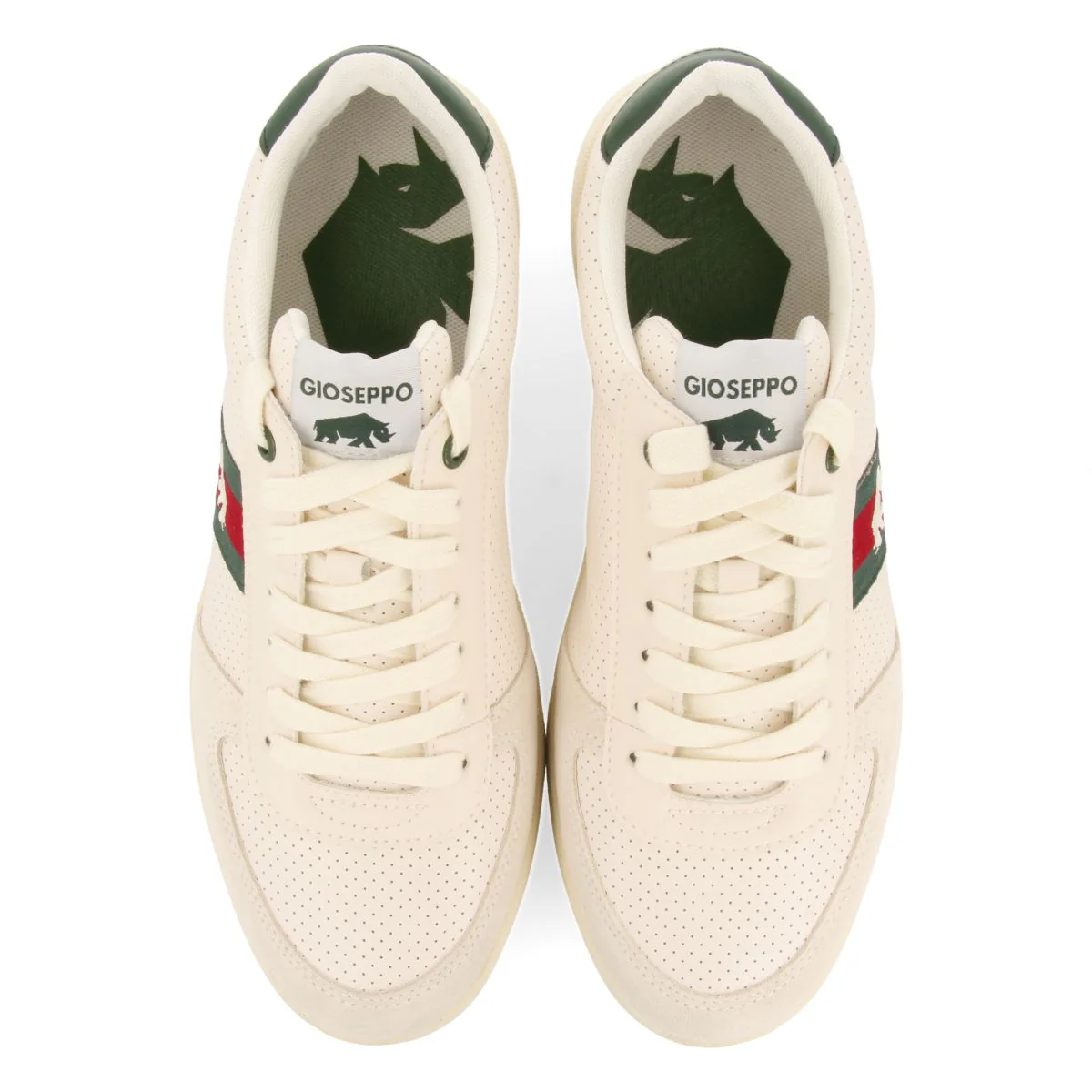 WHITE SNEAKERS WITH RED AND GREEN COLOR ACCENTS FOR MEN BARTOW - Image 4