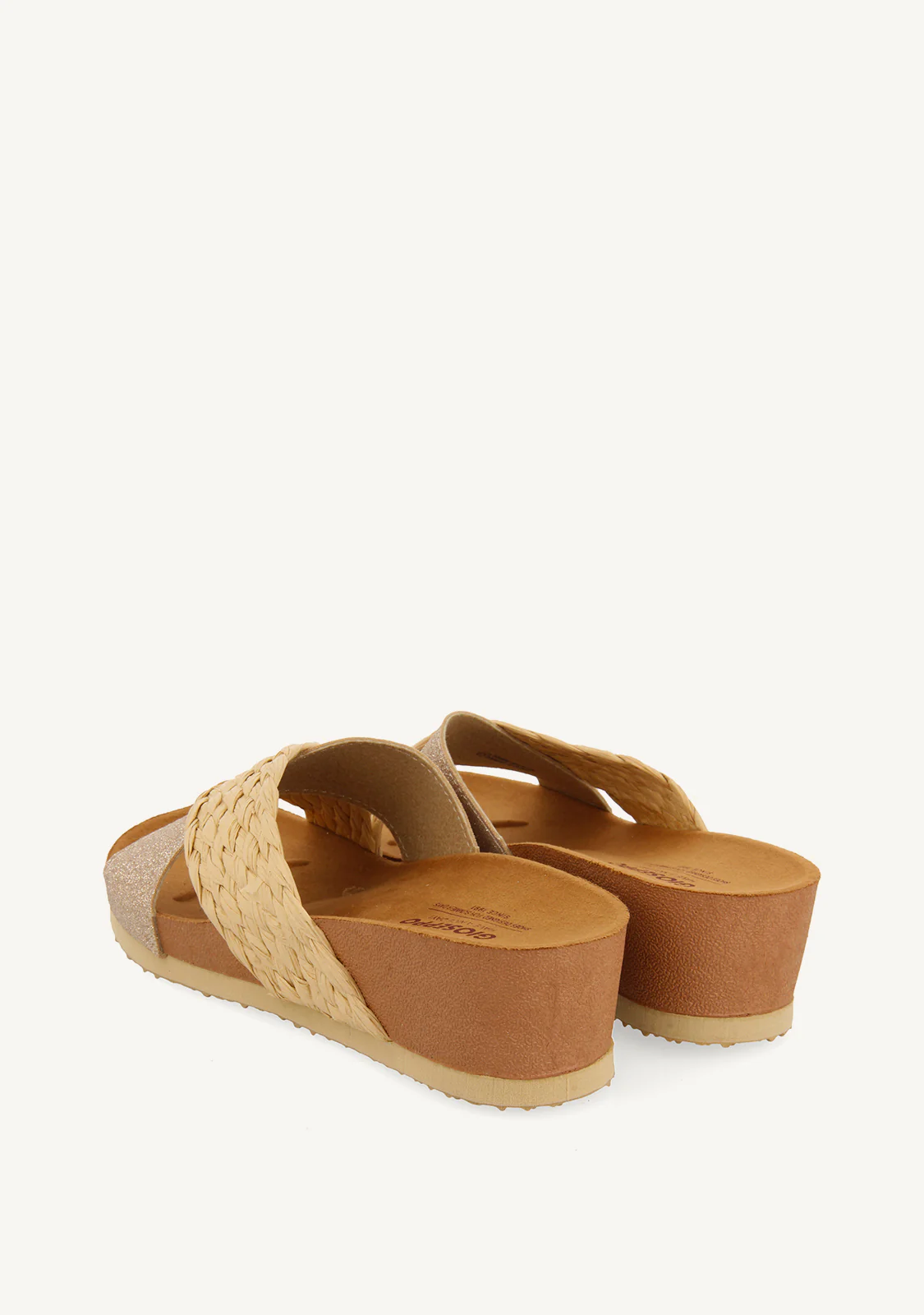 WEDGE SANDALS WITH NATURAL COLOR STRAPS FOR WOMEN GOULDS - Image 4