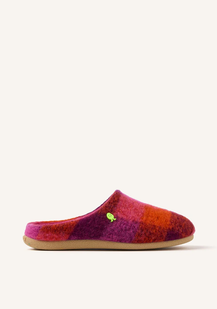 WOOLLEN PLAID HOUSE SLIPPERS CORRELL