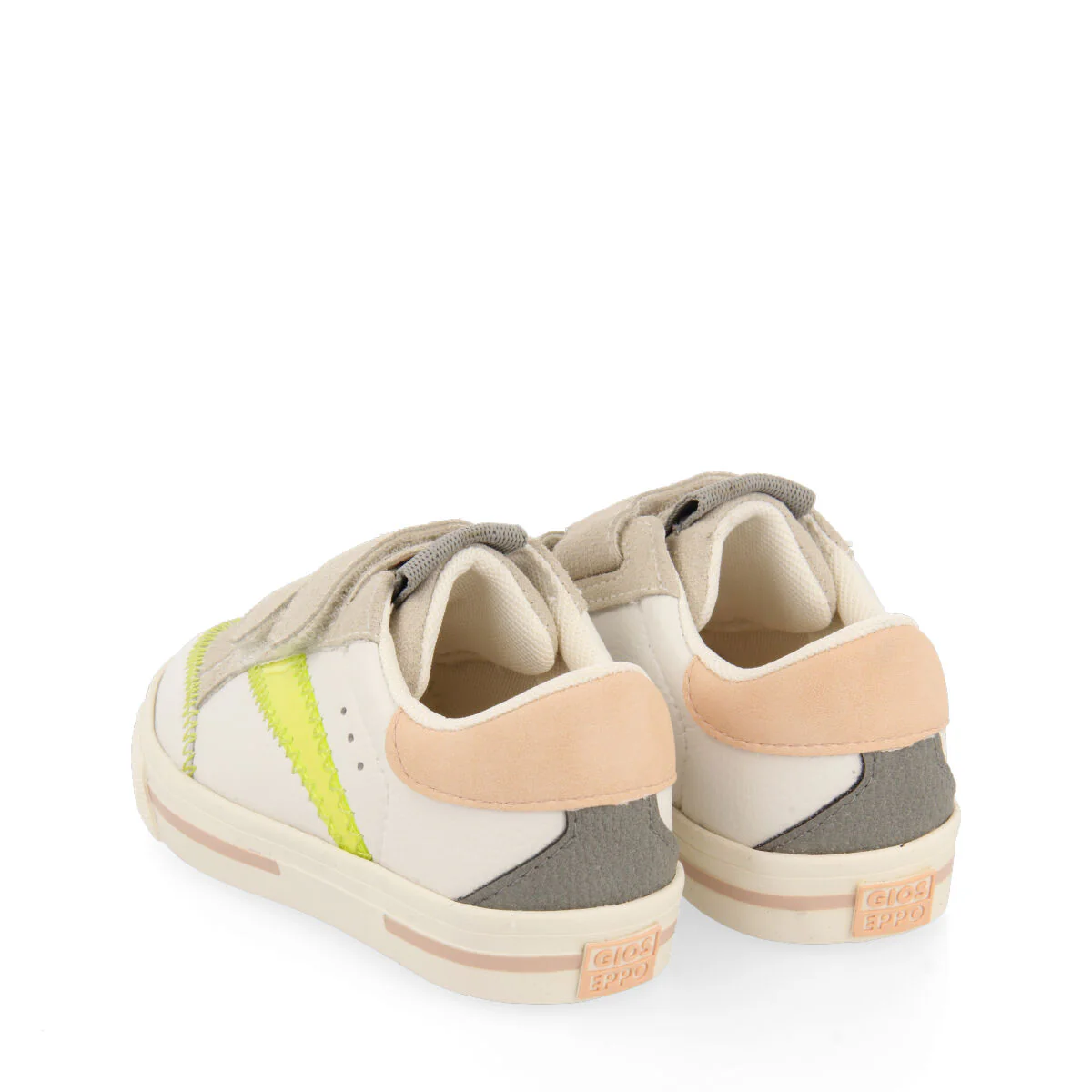 Yalova girls white sneakers with neon yellow details - Image 4