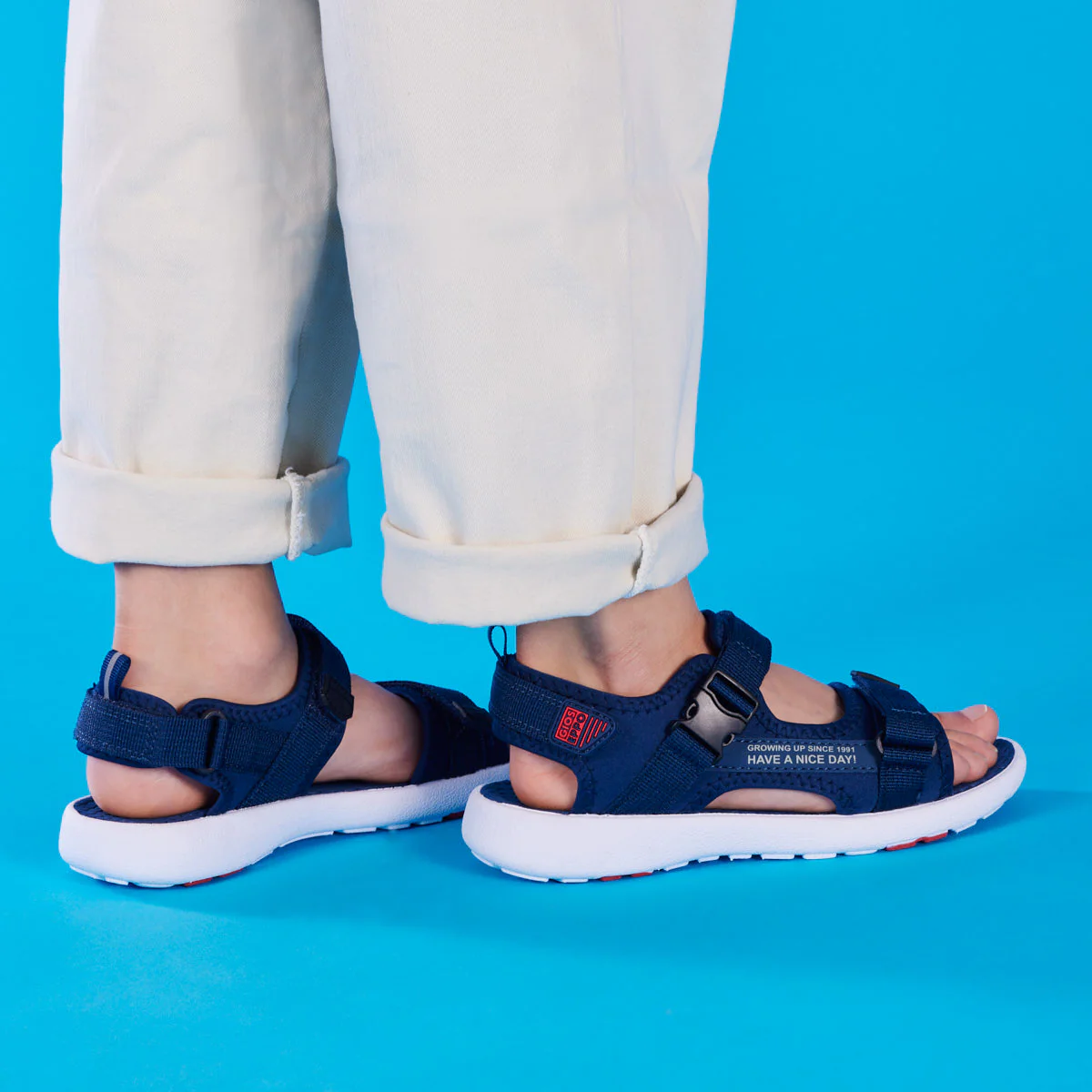 Yaviza boys navy blue sports sandals - Image 5