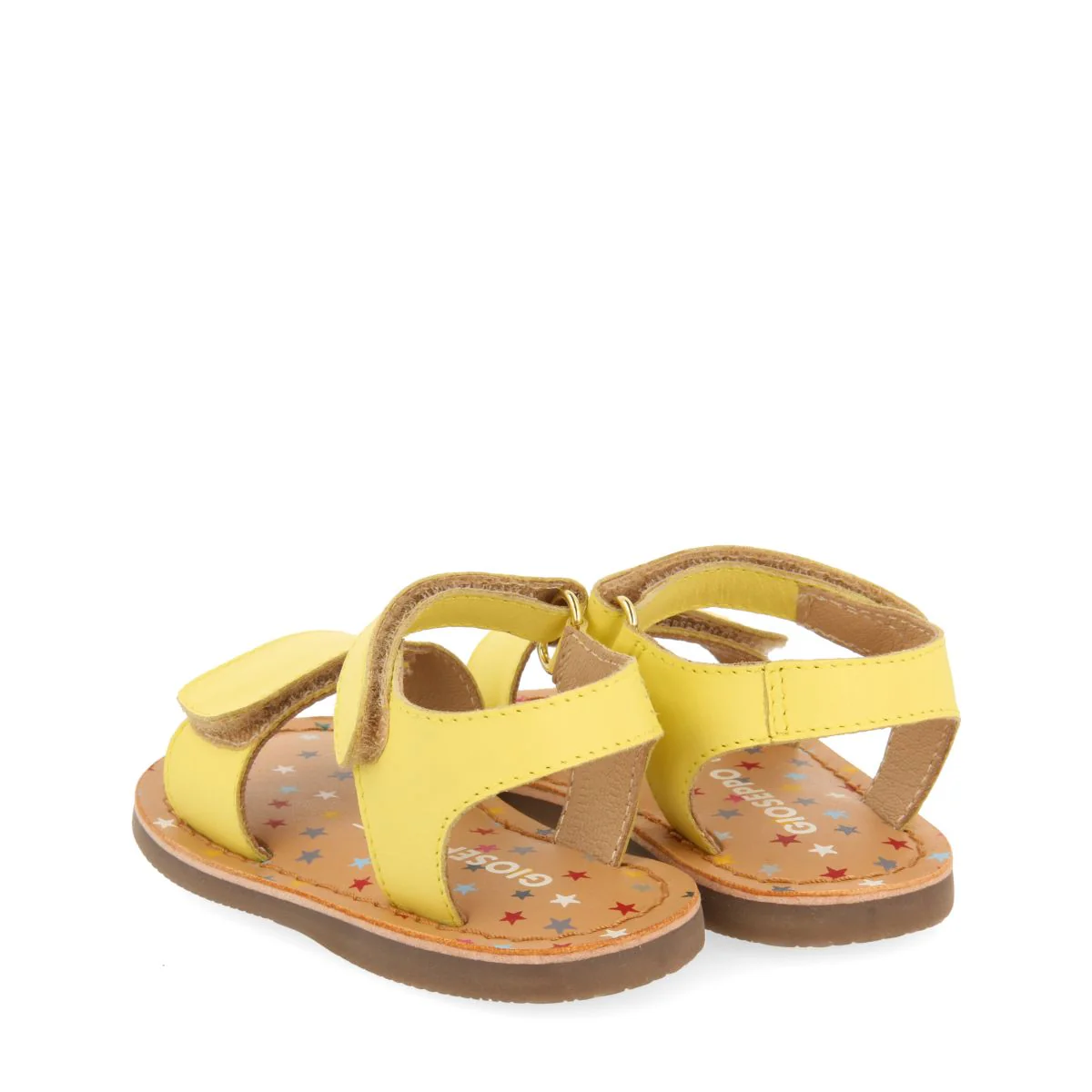 YELLOW LEATHER SANDALS WITH FANTASY PRINT FOR BABY HIMARE - Image 3