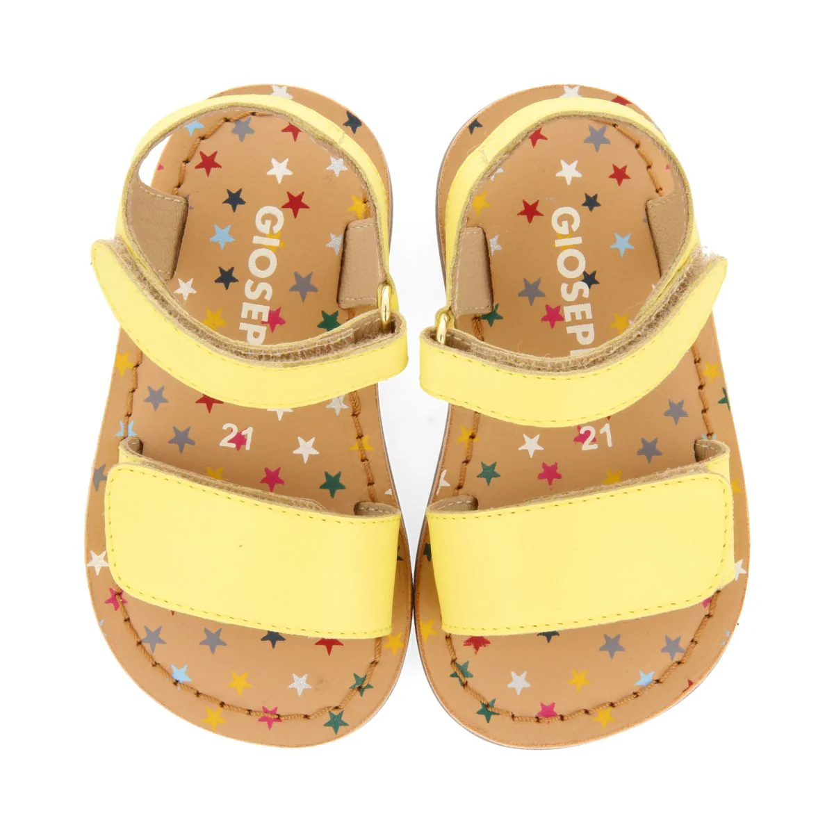 YELLOW LEATHER SANDALS WITH FANTASY PRINT FOR BABY HIMARE - Image 4