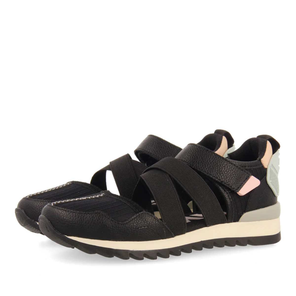 Ytres girls black sporty ballet flats - Image 2