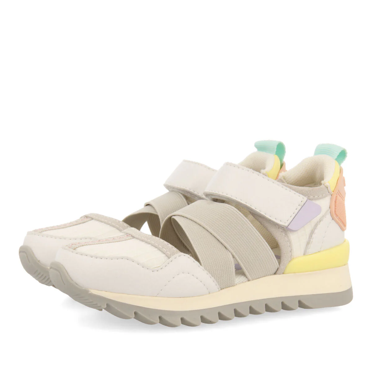 Ytres girls white sporty ballet flats - Image 2