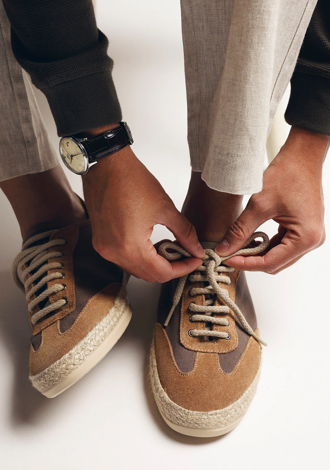 BROWN LEATHER SNEAKERS - Image 8